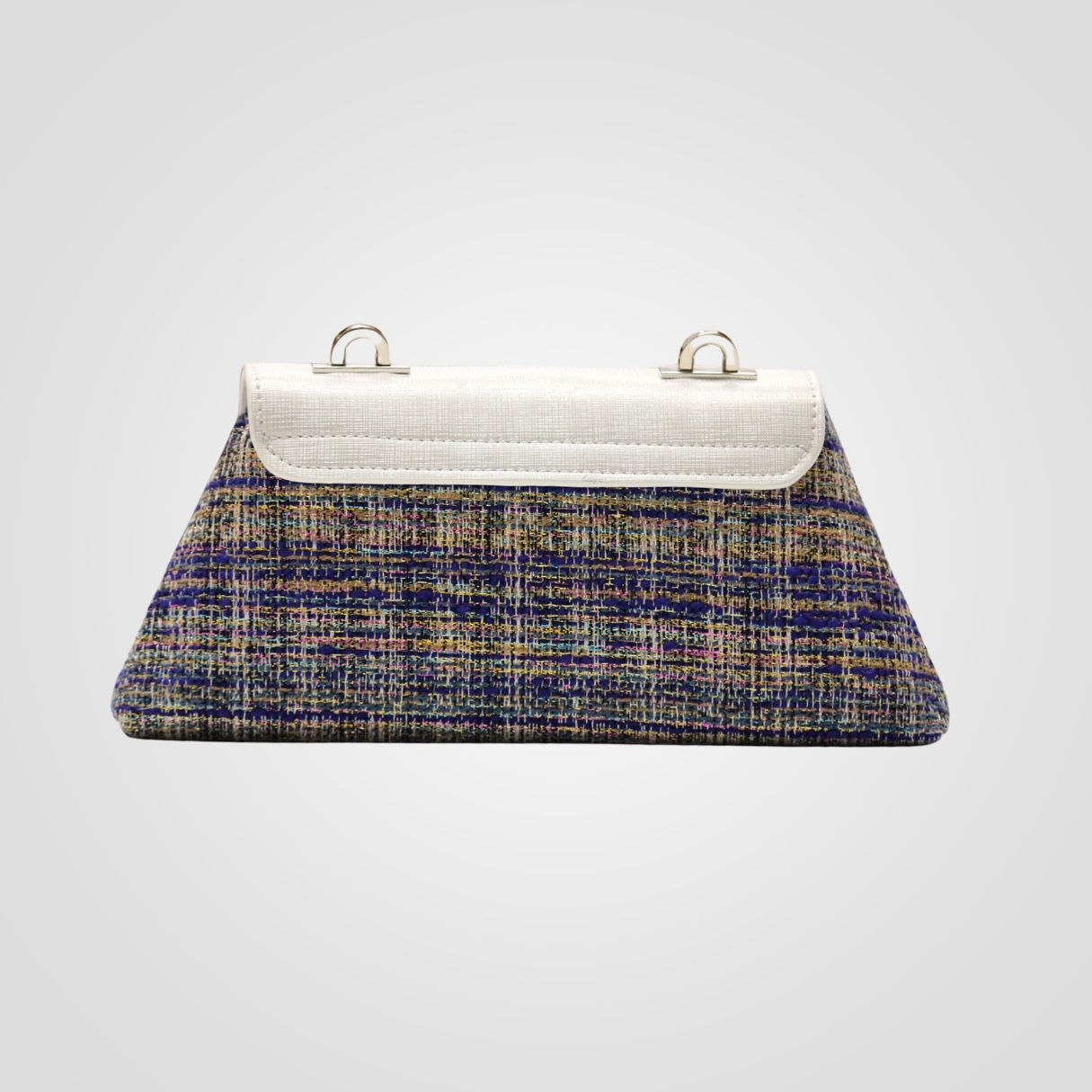 Borsa Baby Capri bianca a blu, retro