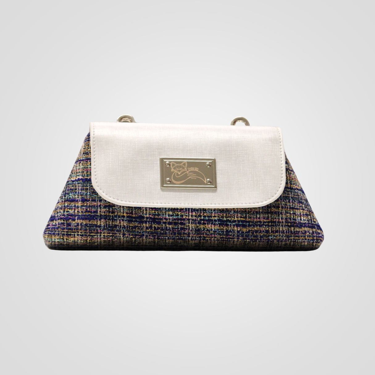 Borsa Baby Capri bianca e blu, fronte